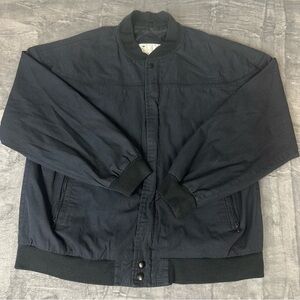 VTG Arnold Palmer‎ Golf Jacket Mens L 90s Classic Full Zip with Pockets Black